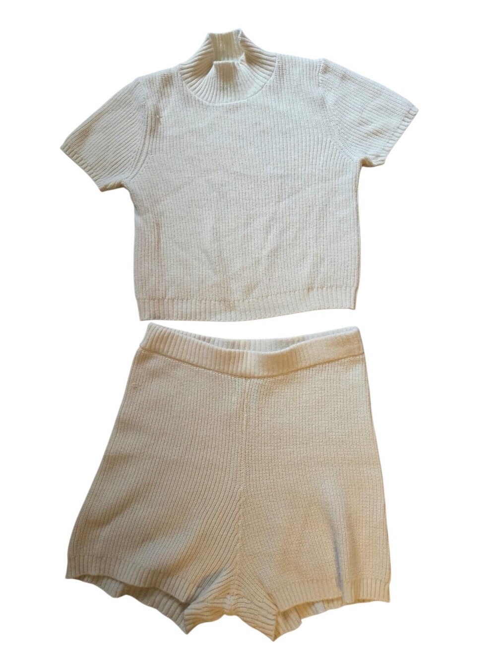 Saturday Sunday Anthropologie Cream/ White Knit Sweater Lounge Set Women Medium